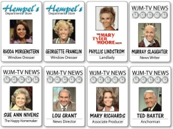 Mary Tyler Moore Cast of 8 Badges Cosplay Party Accessories